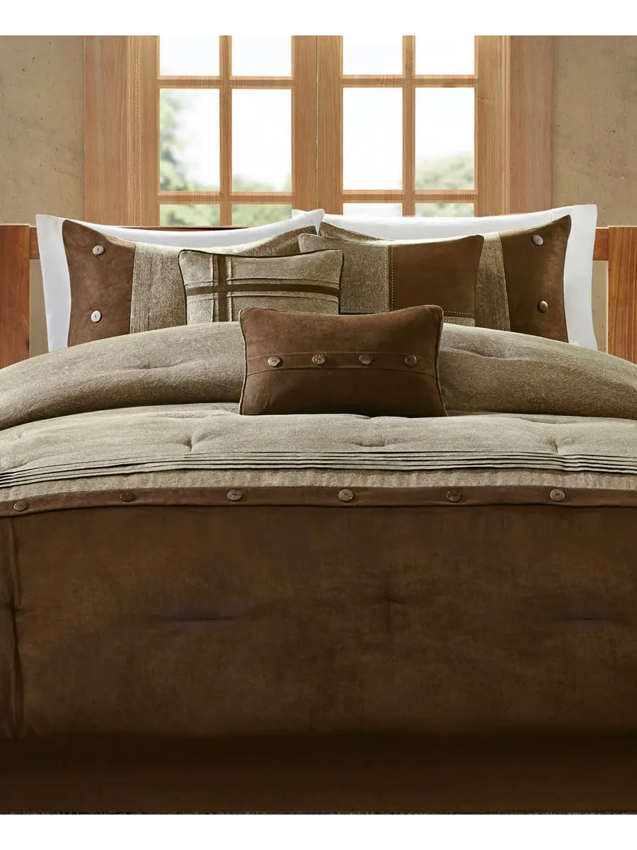 Комплект постельного белья Boone Microsuede из 7 предметов, размер Queen Madison Park