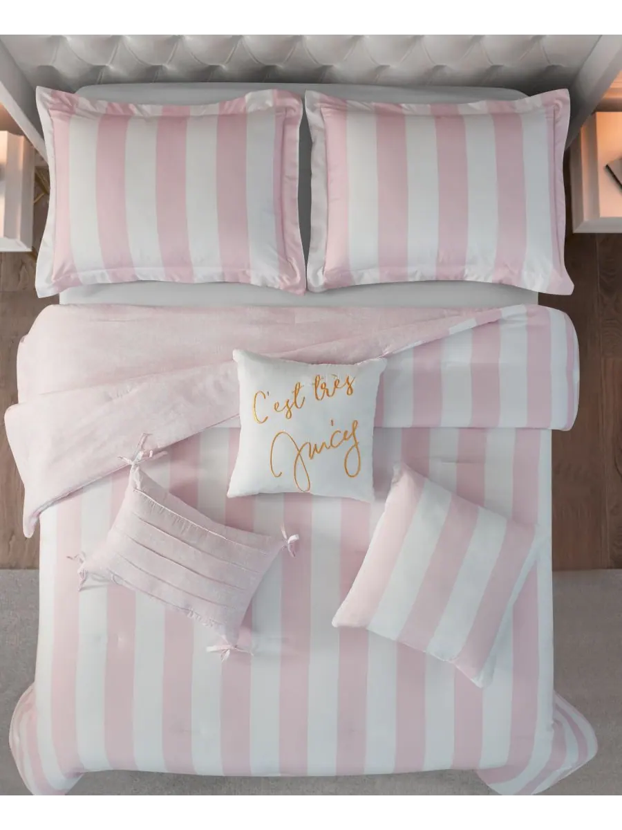 Двусторонний комплект постельного белья Cabana Stripe, 6 предметов, размер Full/Queen Juicy Couture — изображение 2 из 8