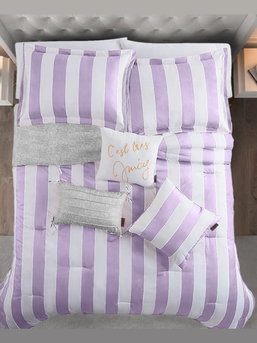 Двусторонний комплект постельного белья Cabana Stripe, 6 предметов, размер Full/Queen Juicy Couture — изображение 7 из 7