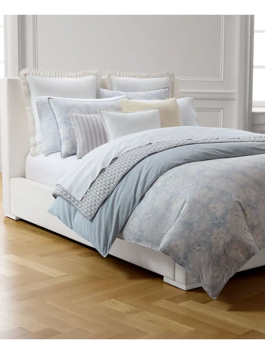 Комплект пододеяльников с наволочками Leigh Paisley, 3 предмета, Full/Queen Lauren Ralph Lauren — изображение 2 из 5, синий