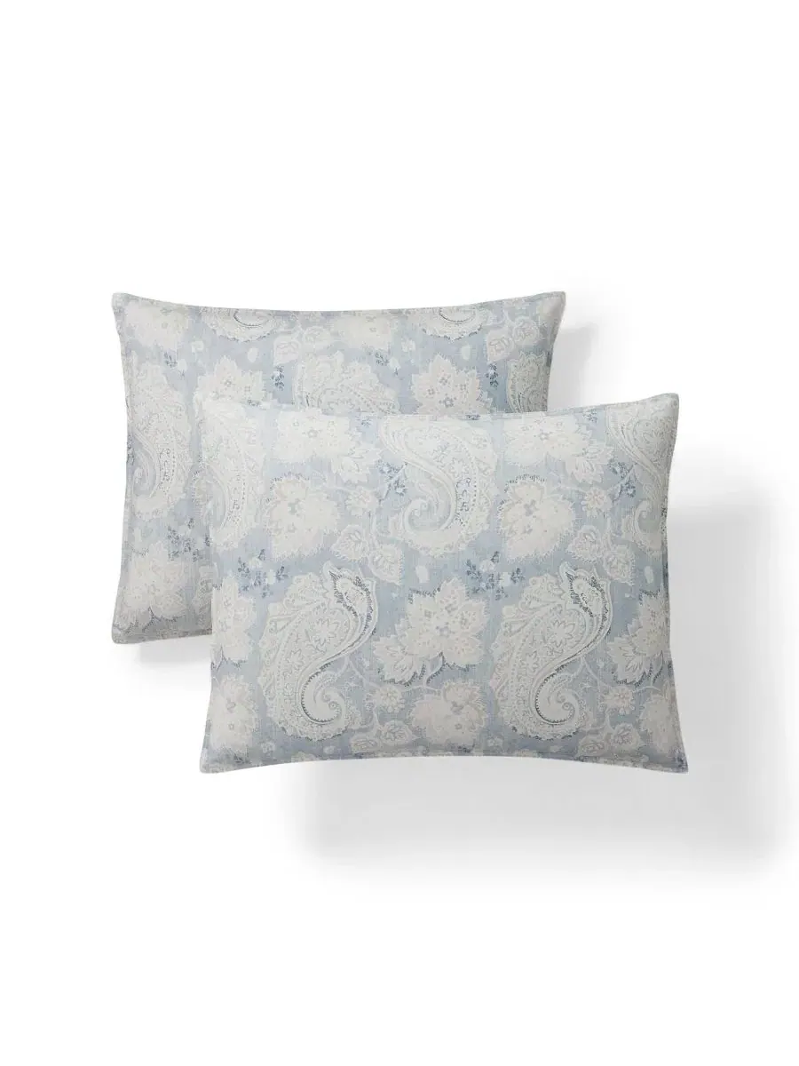 Комплект пододеяльников с наволочками Leigh Paisley, 3 предмета, Full/Queen Lauren Ralph Lauren — изображение 3 из 5, синий