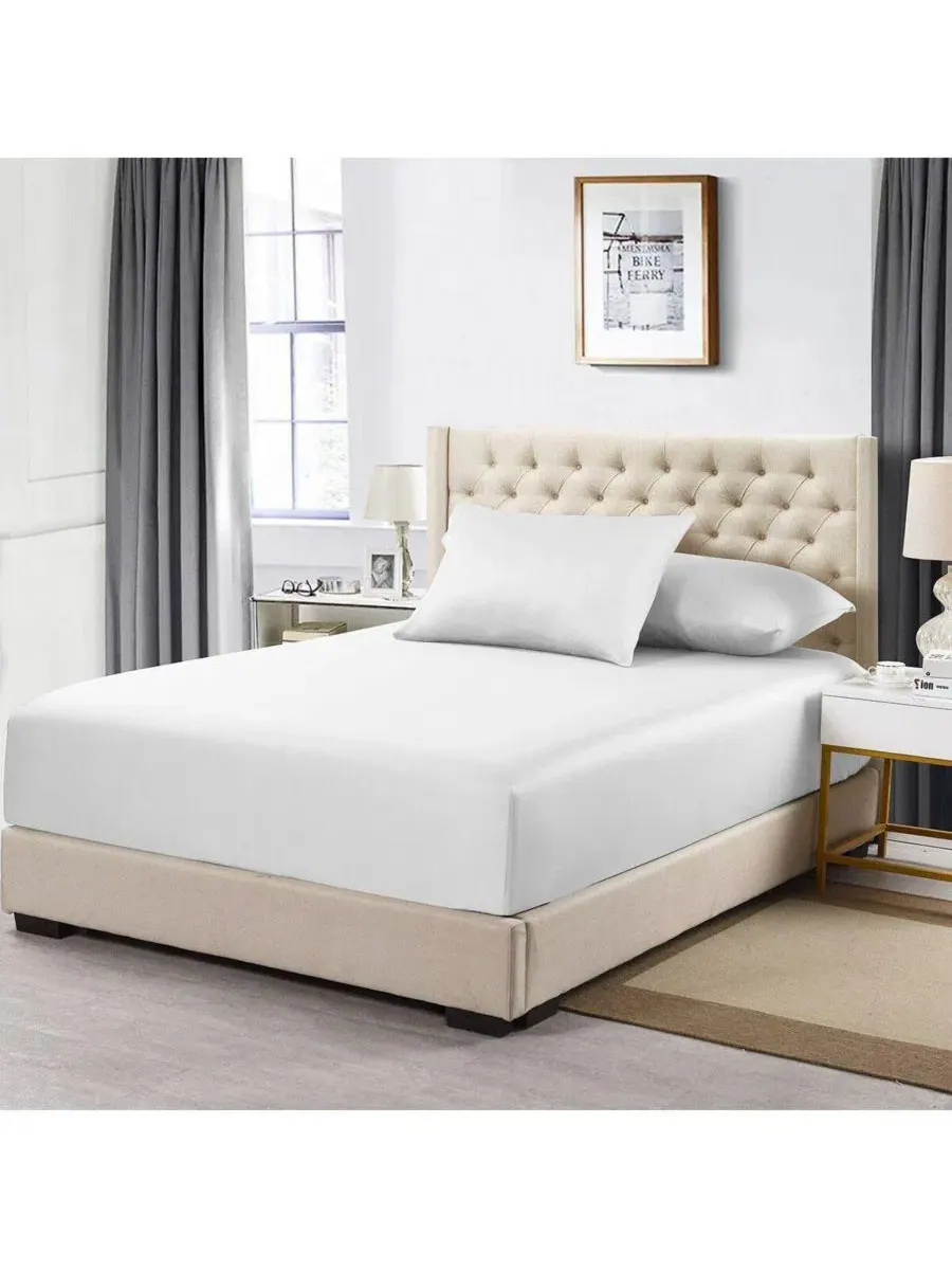 Простыня на резинке из египетского хлопка 1000 TC, Split California King, 2 шт Egyptian Linens