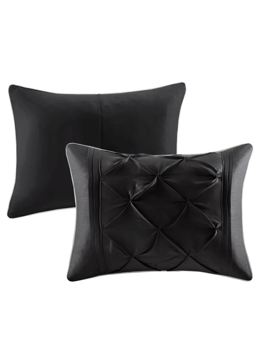 Комплект постельного белья Laurel Tufted из 7 предметов, размер Cal King Madison Park — изображение 4 из 10, черный