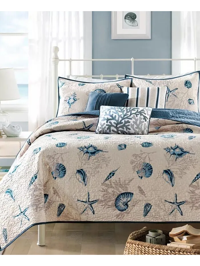 Стеганые модели Bayside, 5 шт. Комплект покрывал, Twin/Twin XL Madison Park — изображение 1 из 6, синий