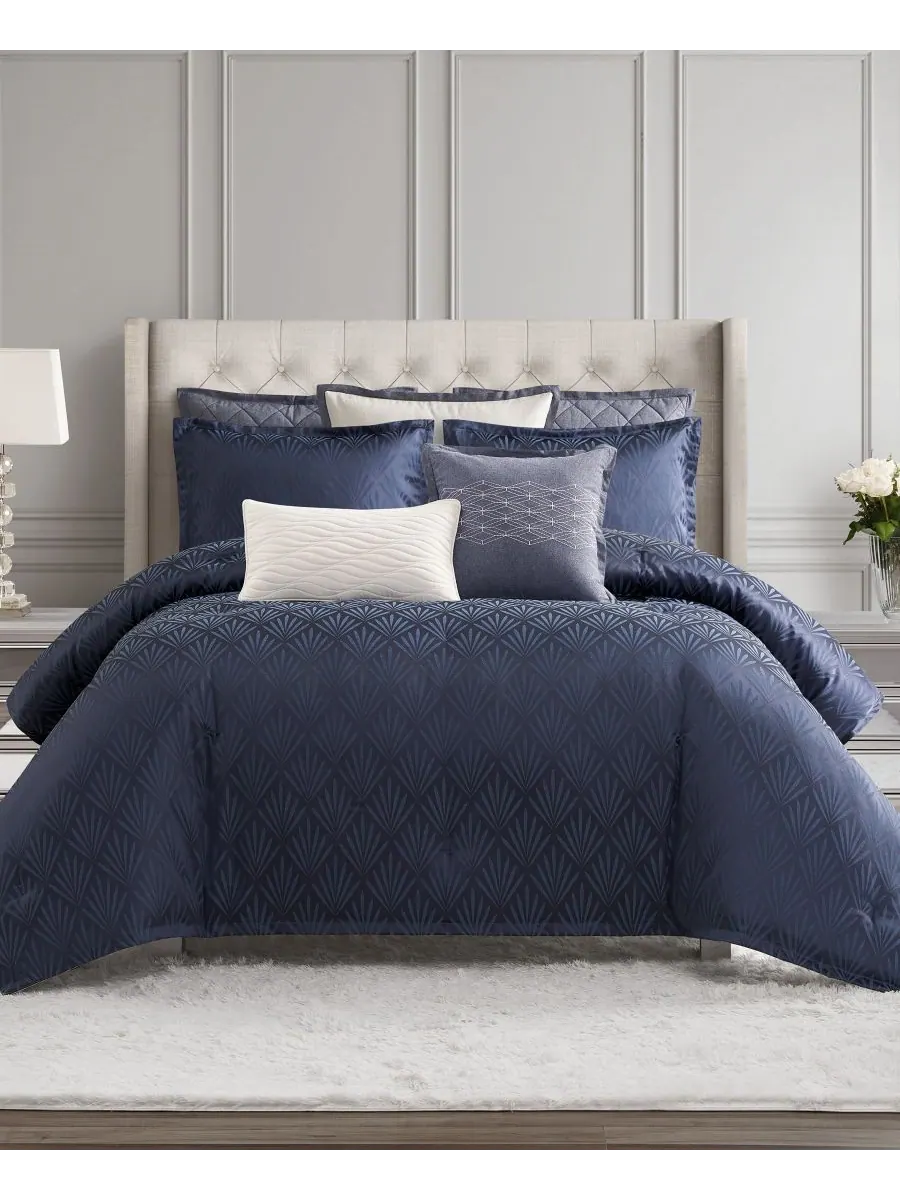 Комплект постельного белья Chloe из 3 предметов, размер Queen Waterford — синий