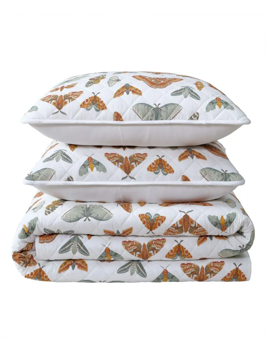 Комплект постельного белья Wilford Butterfly из хлопка, двусторонний, 2 предмета, размер Twin Eddie — изображение 8 из 8