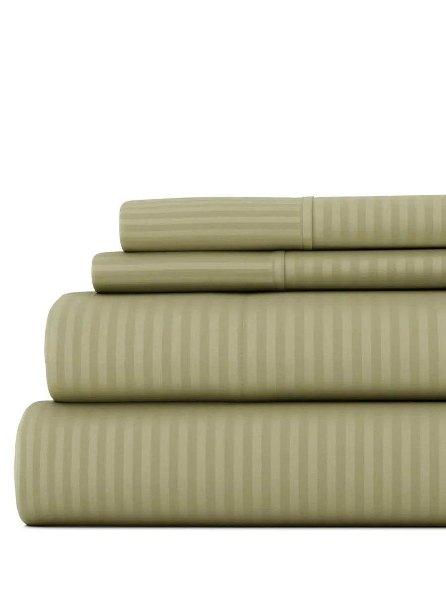 Комплект постельного белья Expressed In Embosed Striped из 4 предметов, размер King Ienjoy Home