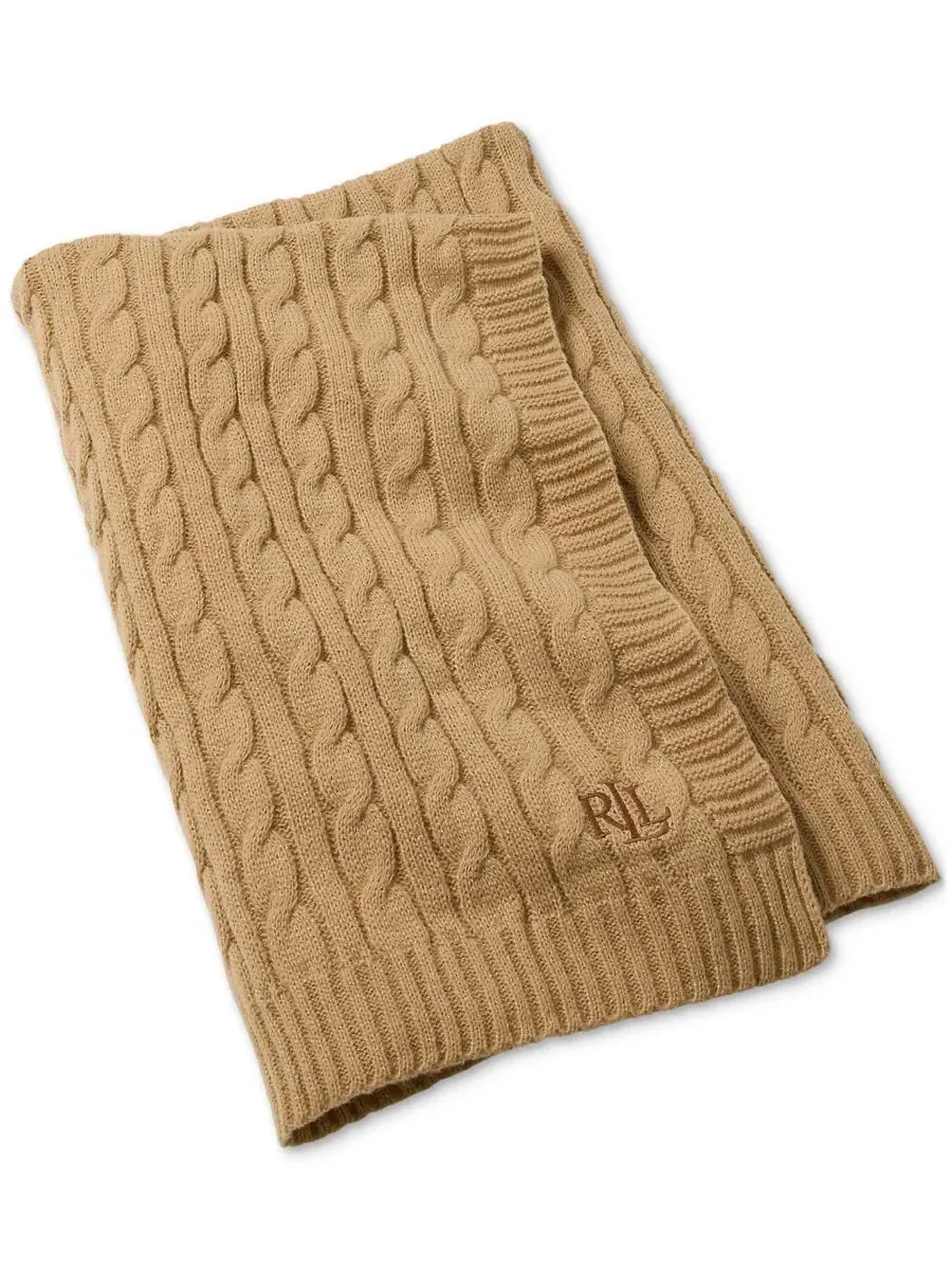 Плед Jamie Cable-Knit, 127 см x 152 см Lauren Ralph Lauren