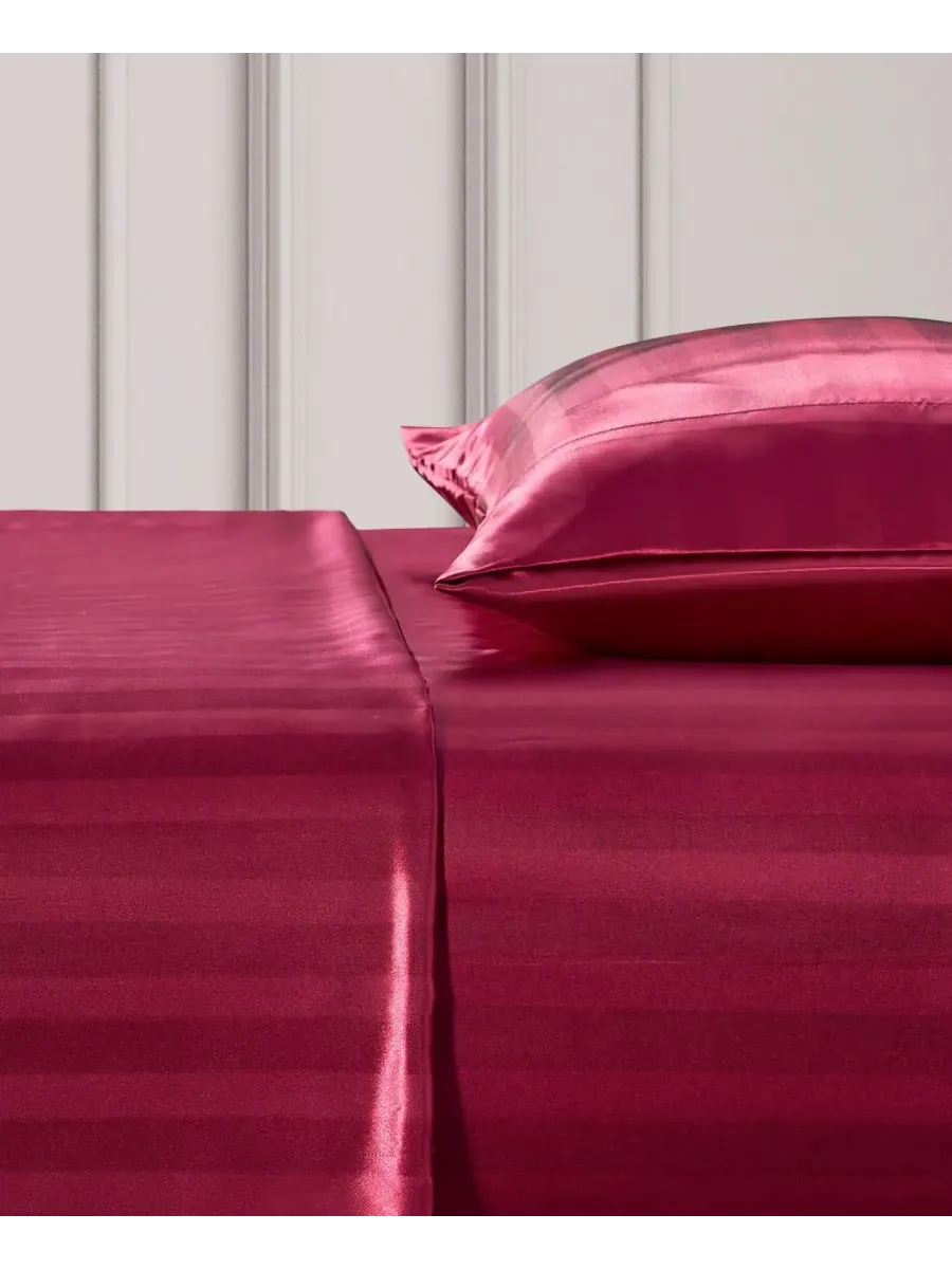 Комплект постельного белья из 3 предметов, сатиновый дамаск, размер Twin XL Juicy Couture — изображение 3 из 9, розовый