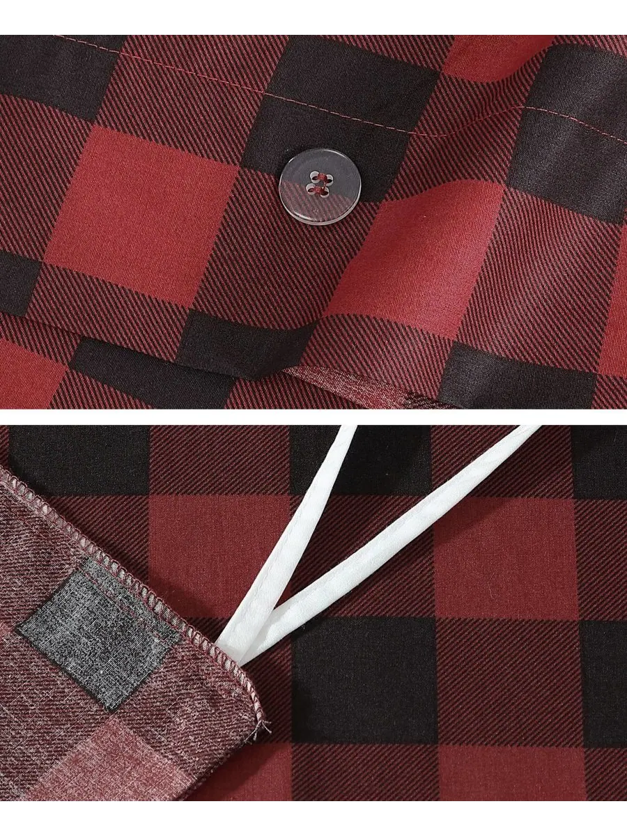 Комплект постельного белья Mountain Plaid из хлопка, двусторонний, 2 предмета, размер Twin Eddie — изображение 10 из 10, алый