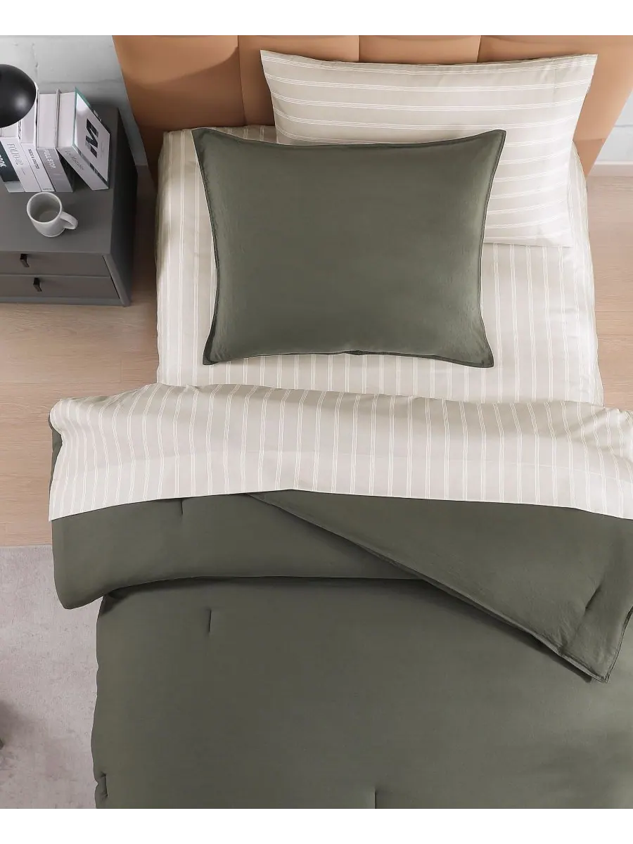 Tommy Hilfiger комплект постельного белья из однотонной микрофибры размер Twin/Twin XL, 5 предметов — изображение 7 из 7