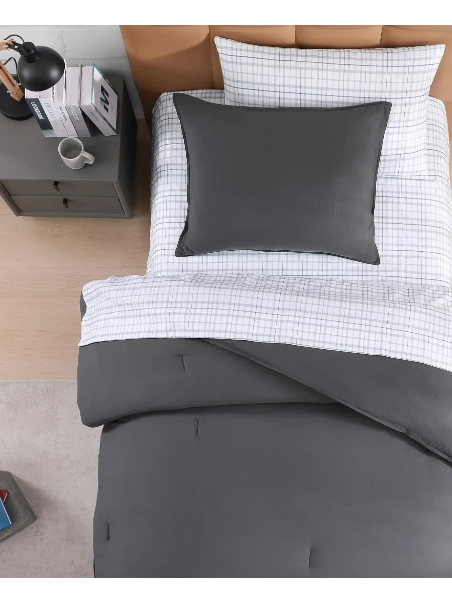 Tommy Hilfiger комплект постельного белья из однотонной микрофибры размер Twin/Twin XL, 5 предметов — изображение 5 из 5