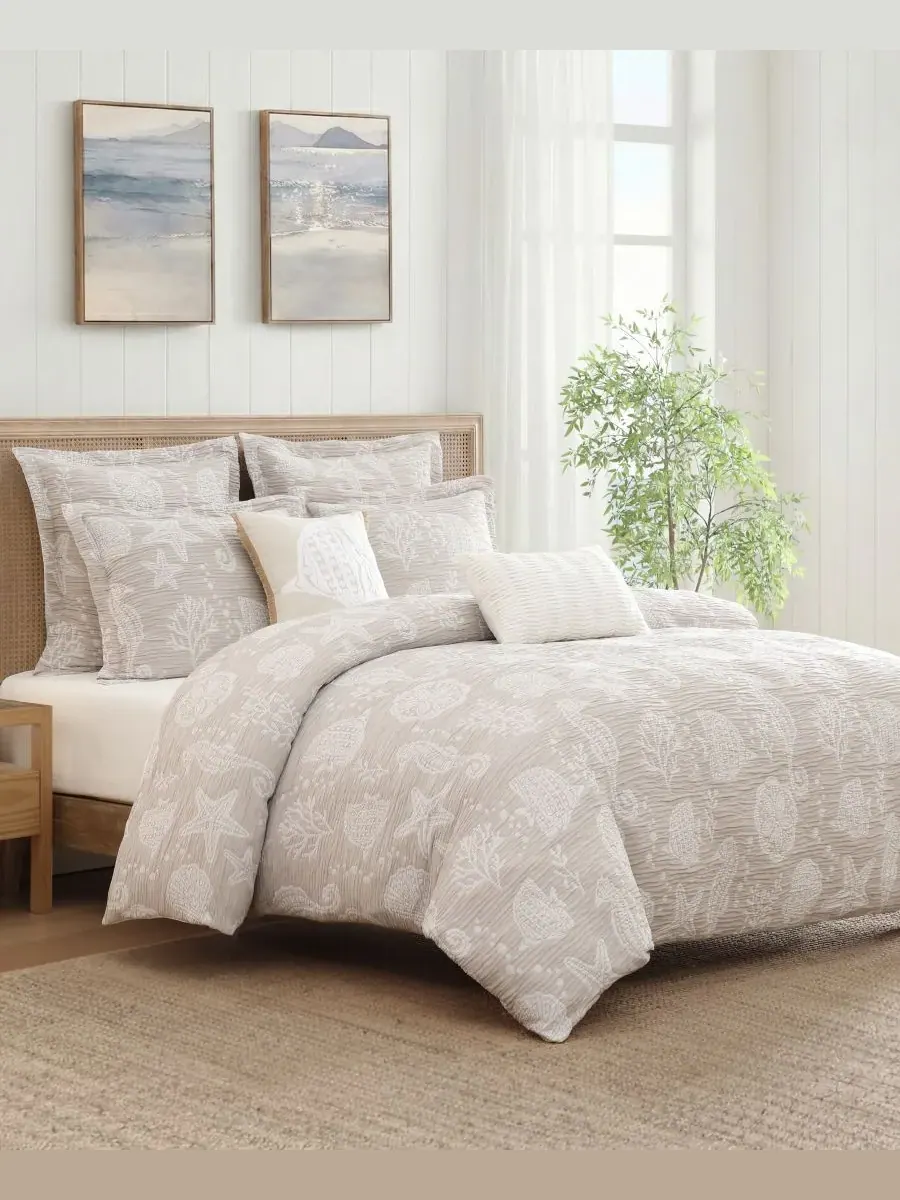 Комплект постельного белья Seaside Charm из 2 предметов с текстурированной поверхностью, размер