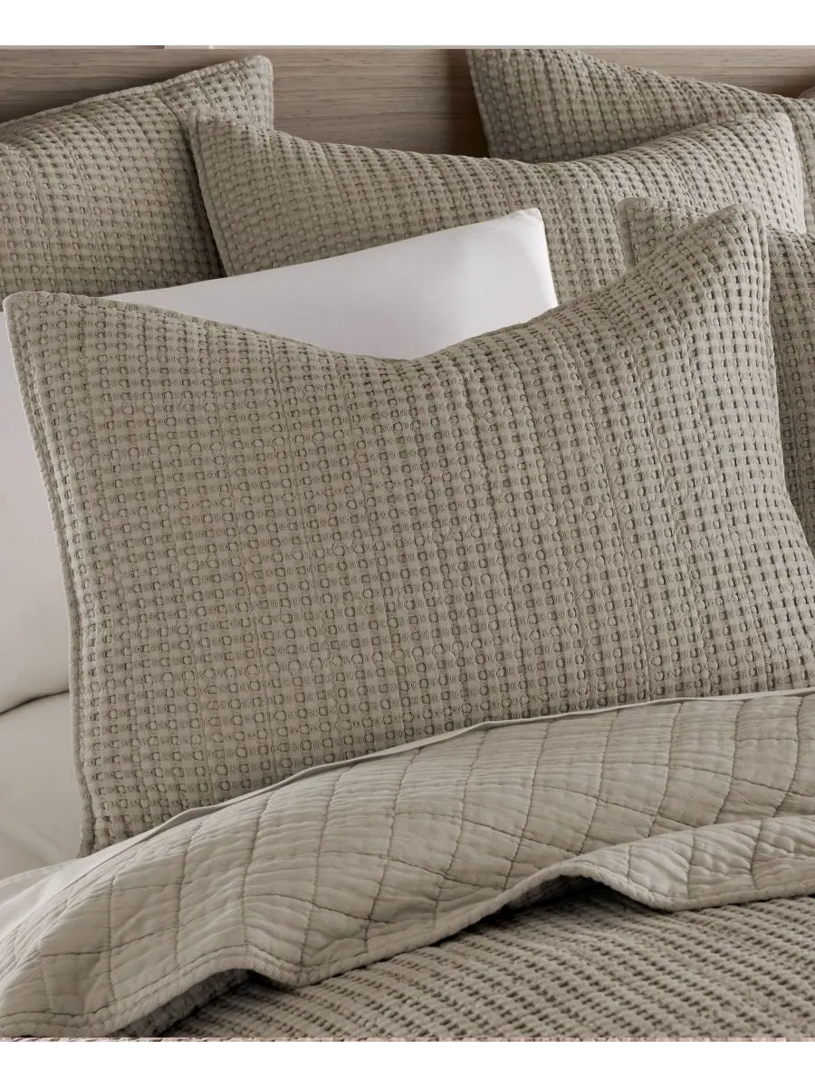 Комплект постельного белья Mills Waffle Textured, 2 предмета, размер Twin/Twin XL Levtex — изображение 3 из 3, тауп