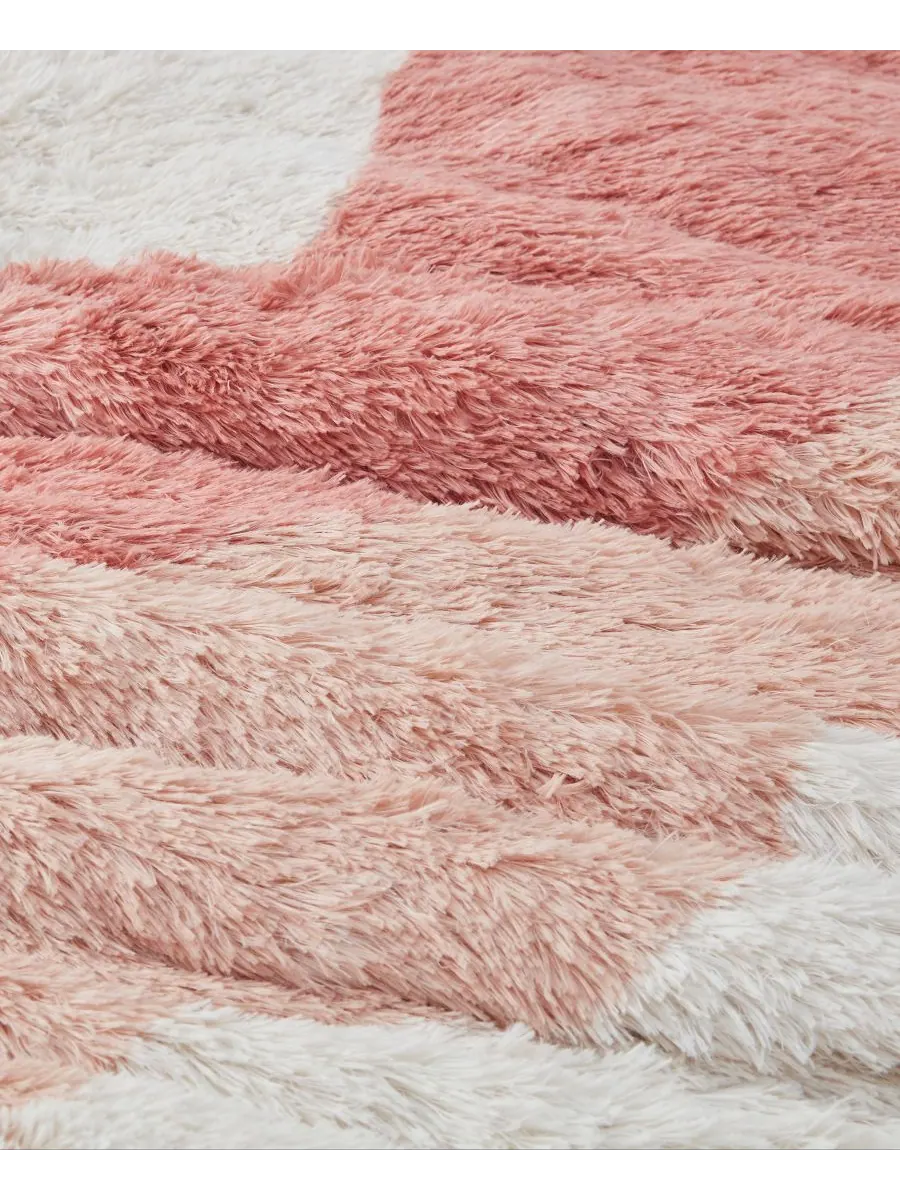 Комплект постельного белья Cassie Ombre из искусственного меха с длинным ворсом, 2 предмета, размер — изображение 7 из 8