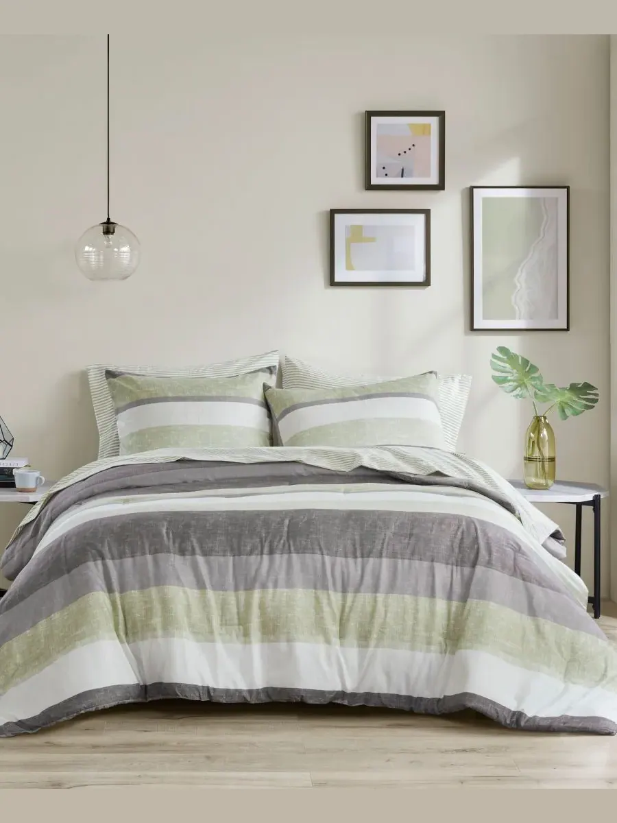 Комплект постельного белья Jaxon Wide Stripe из 7 предметов, размер California King Madison Park
