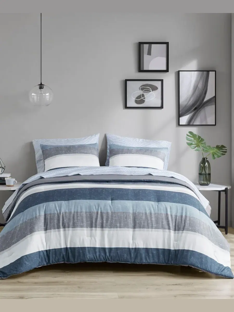 Комплект постельного белья Jaxon Wide Stripe из 7 предметов, размер California King Madison Park