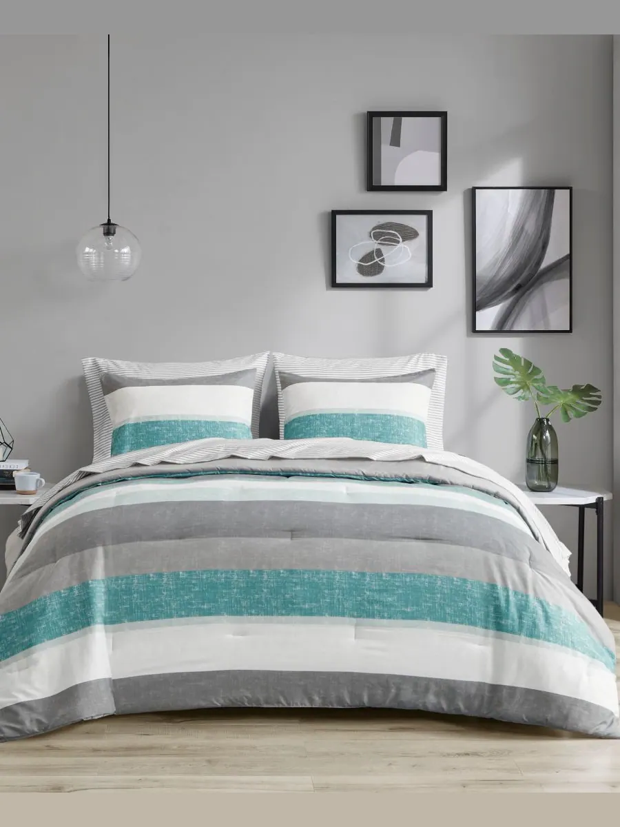 Комплект постельного белья Jaxon Wide Stripe из 7 предметов, размер California King Madison Park