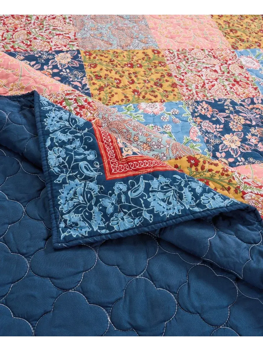 Стеганый комплект Tangier Reversible 2-Piece Quilt Set Twin Greenland Home Fashions — изображение 4 из 6, мульти
