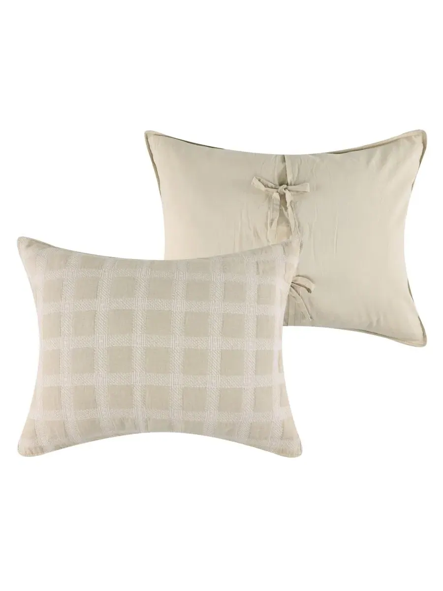 Наволочка для подушки Millhouse Lightweight Pillow Sham Greenland Home Fashions — изображение 3 из 4, тауп