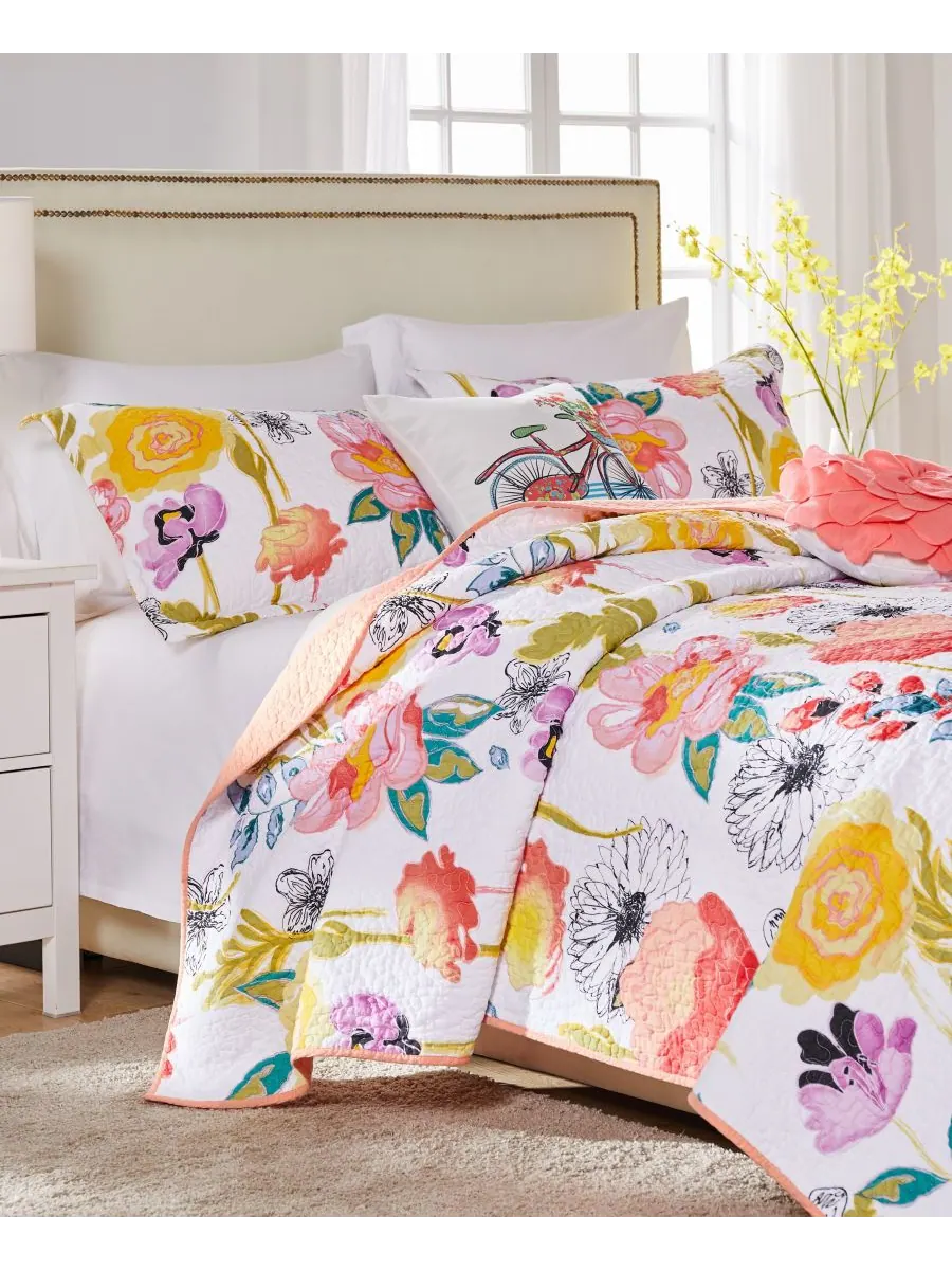 Комплект постельного белья Watercolor Dream из 3 предметов, размер Full/Queen Greenland Home — изображение 2 из 4, мульти