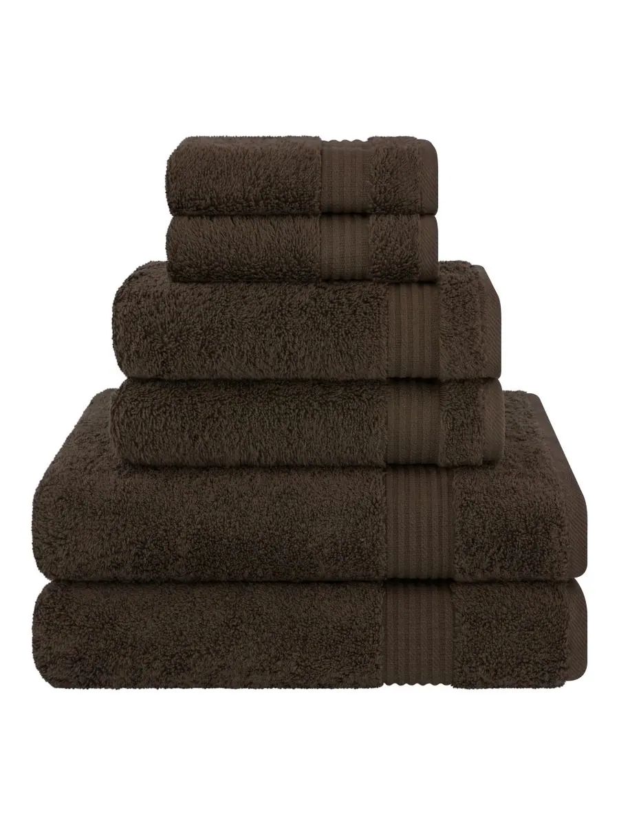 Набор банных полотенец Bekos Premium из 6 предметов, 100% турецкий хлопок American Soft Linen