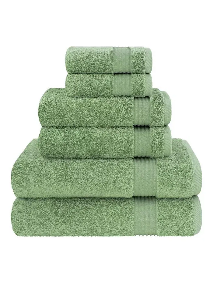 Набор банных полотенец American Soft Linen Bekos Premium из 100% турецкого хлопка, 6 шт
