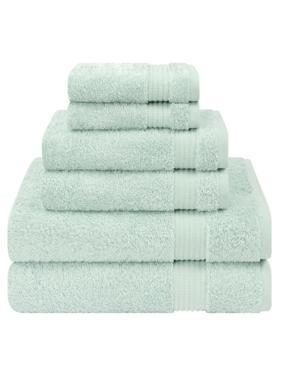 Набор банных полотенец Bekos Premium из 6 предметов, 100% турецкий хлопок American Soft Linen