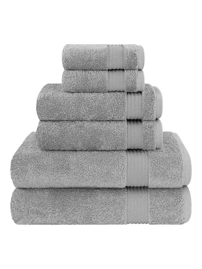 Набор банных полотенец American Soft Linen Bekos Premium из 100% турецкого хлопка, 6 шт
