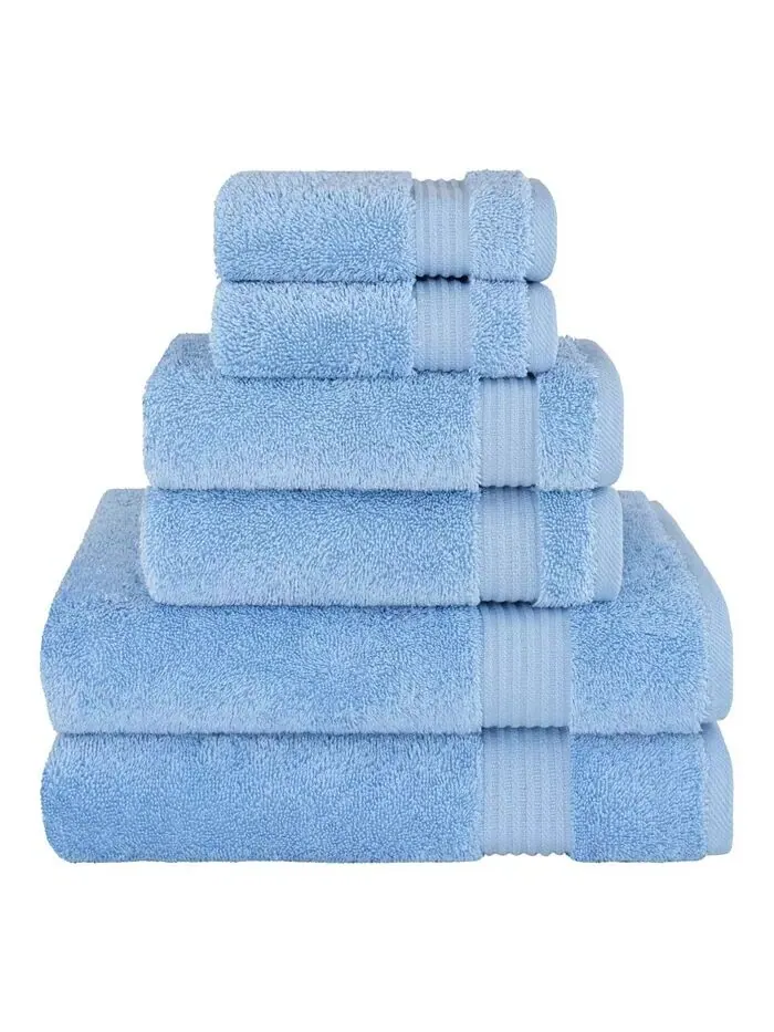 Набор банных полотенец American Soft Linen Bekos Premium из 100% турецкого хлопка, 6 шт