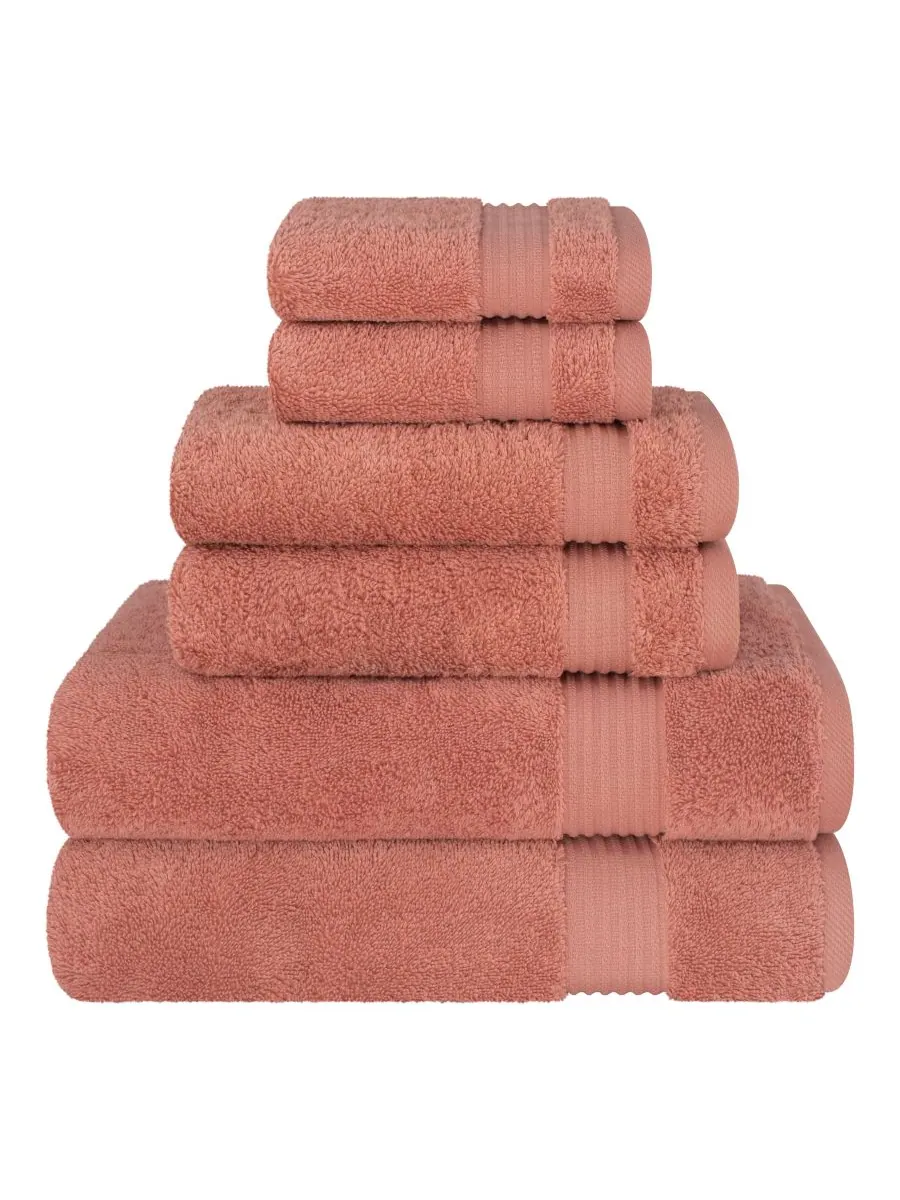 Набор банных полотенец Bekos Premium из 6 предметов, 100% турецкий хлопок American Soft Linen