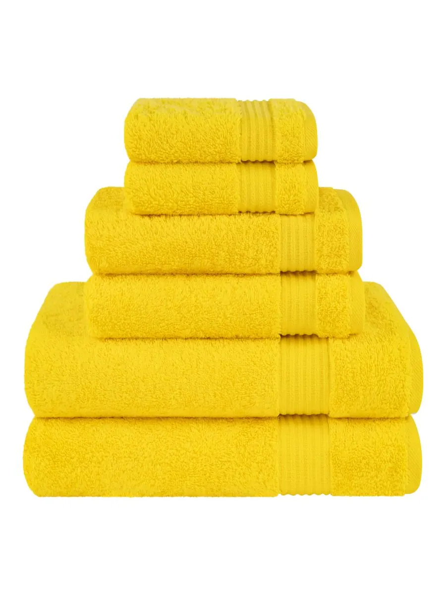 Набор банных полотенец Bekos Premium из 6 предметов, 100% турецкий хлопок American Soft Linen