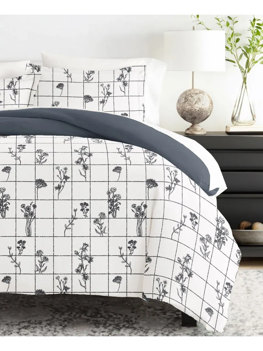 Комплект постельного белья Ultra Soft, двусторонний, 3 предмета, размер Full/Queen Ienjoy Home — изображение 9 из 10, серый