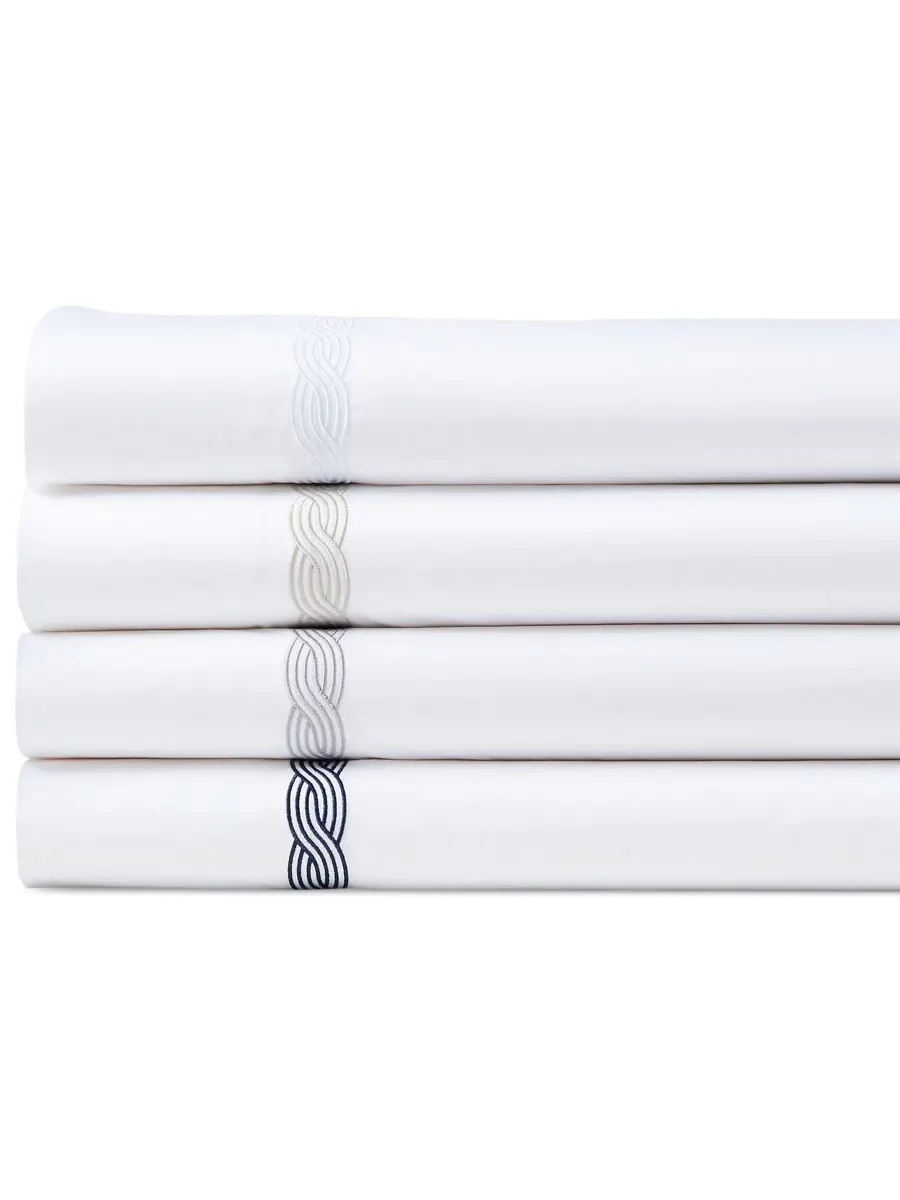 Комплект постельного белья Spencer Cable Embroidery, 4 предмета, размер Queen Lauren Ralph Lauren — изображение 5 из 7, серый