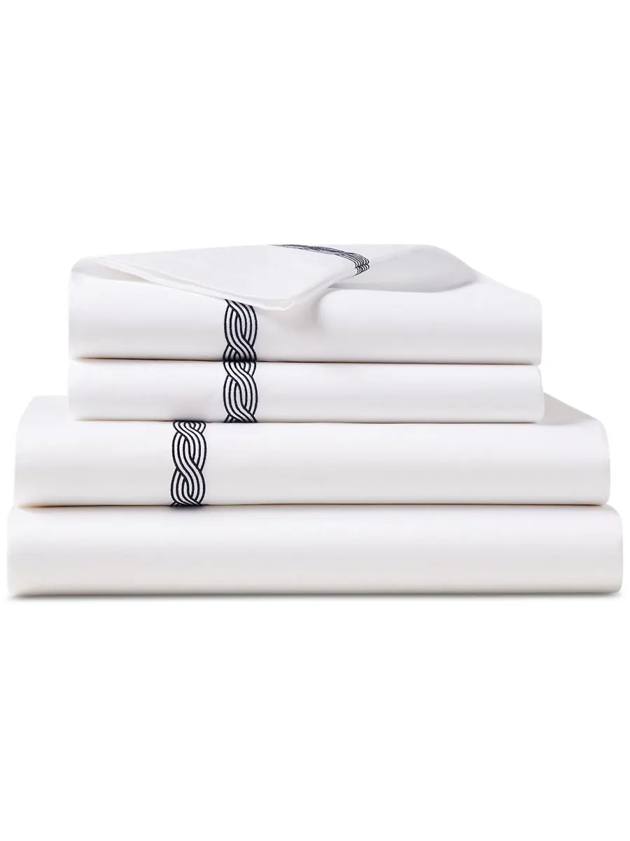 Комплект постельного белья Spencer Cable Embroidery, 4 предмета, размер Queen Lauren Ralph Lauren — изображение 1 из 6