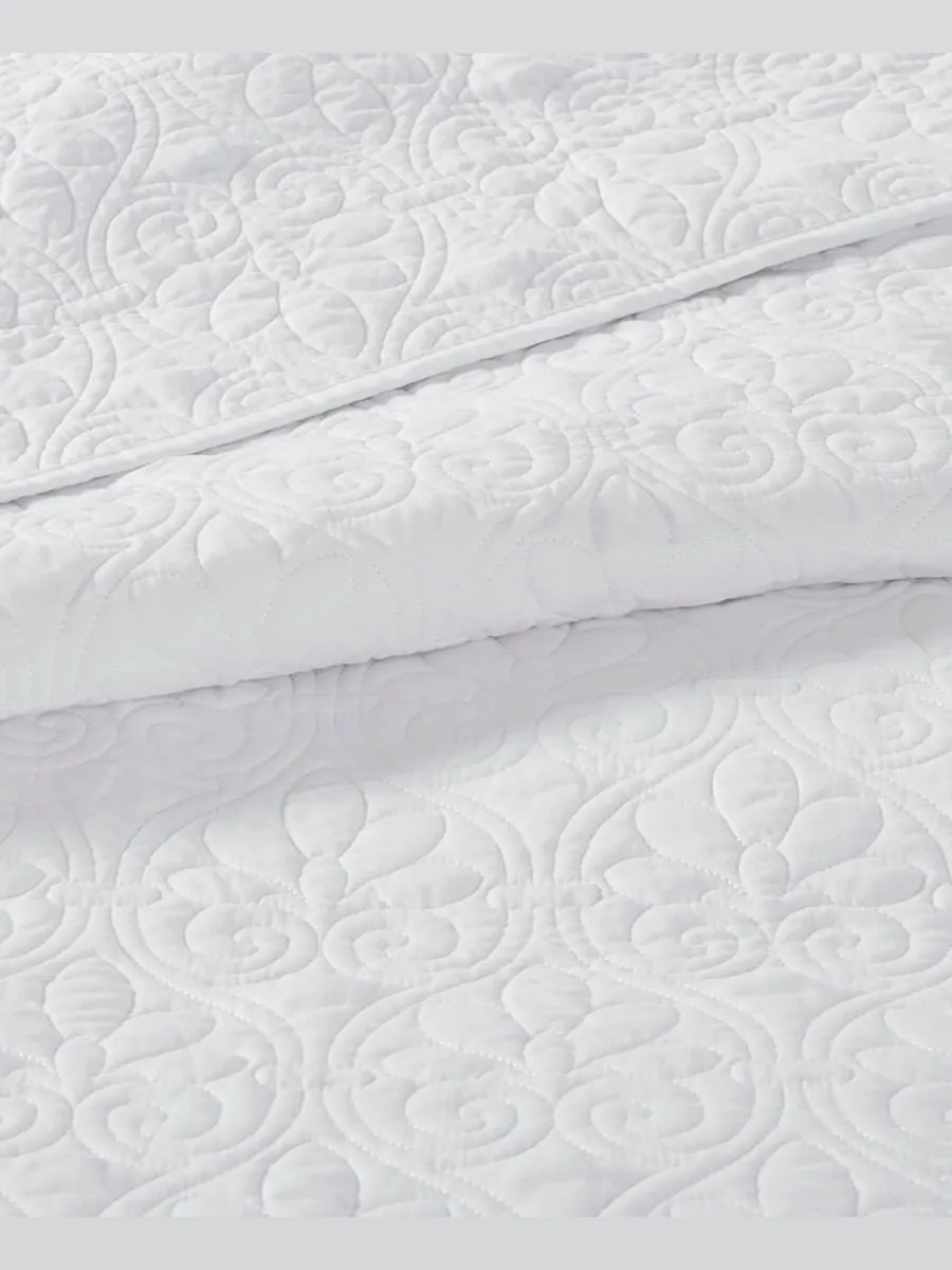 Комплект постельного белья quebec из 3 предметов, стеганый, размер full. Madison Park — изображение 8 из 9, белый