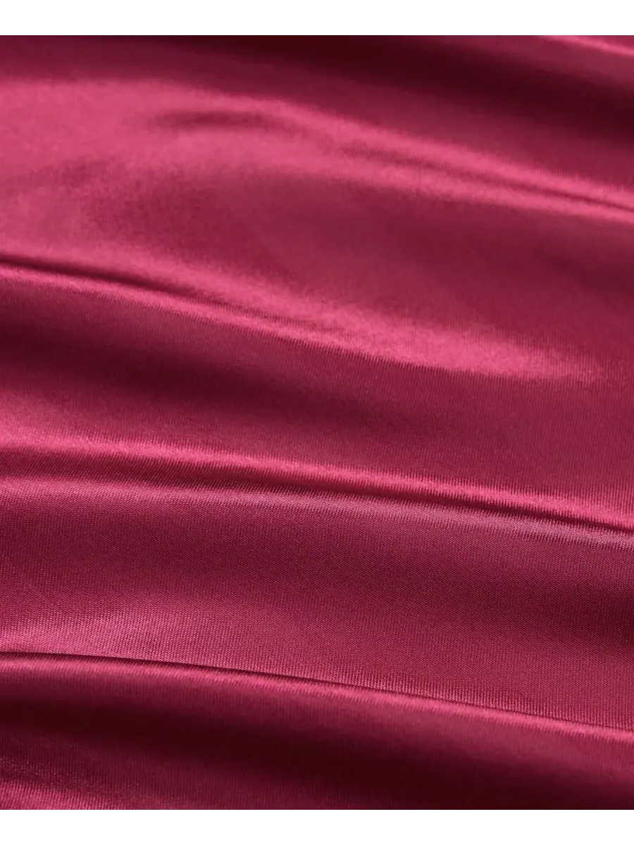 Комплект постельного белья из атласа и дамаска, 4 предмета, размер King Juicy Couture — изображение 4 из 9, розовый