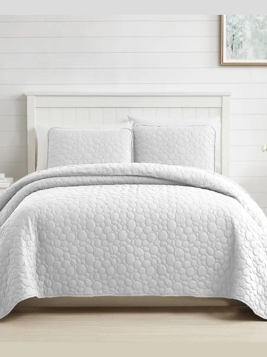 Комплект постельного белья Pebbles из 3 предметов, размер King Southshore Fine Linens — изображение 1 из 4, белый