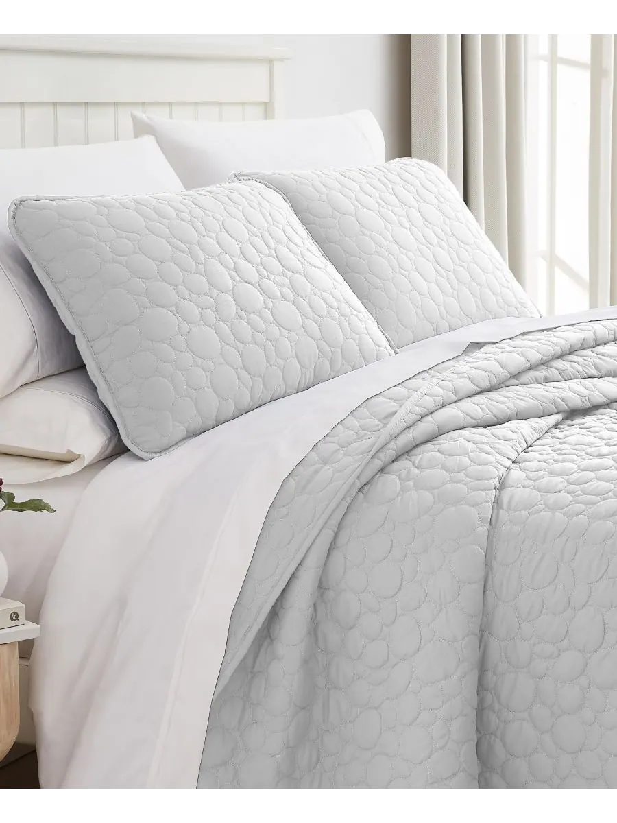 Комплект постельного белья Pebbles из 3 предметов, размер King Southshore Fine Linens — изображение 2 из 4, белый
