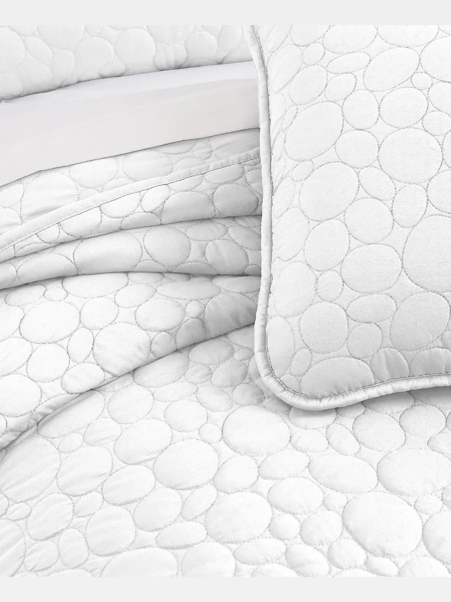 Комплект постельного белья Pebbles из 3 предметов, размер King Southshore Fine Linens — изображение 3 из 4, белый