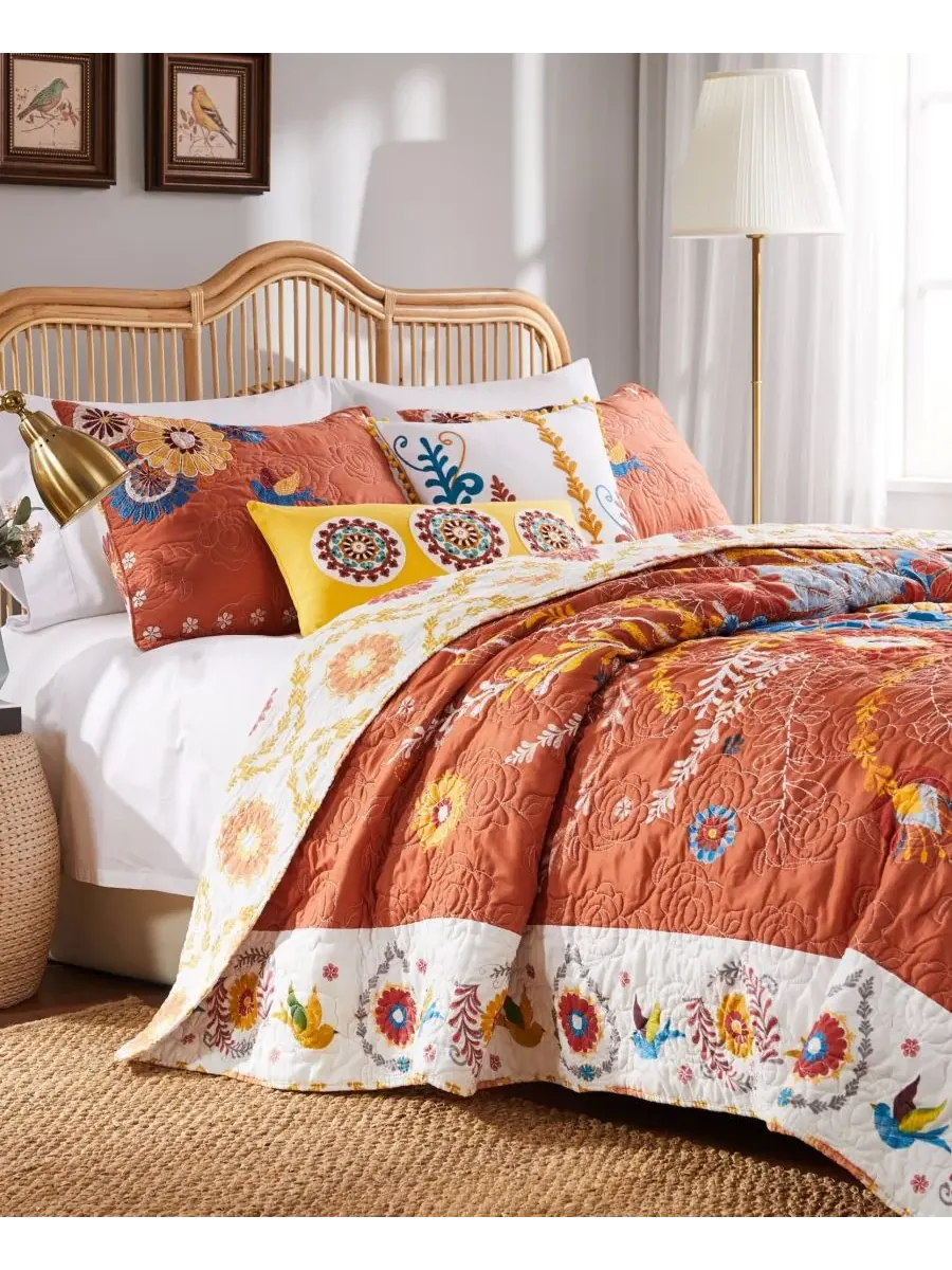 Комплект постельного белья Topanga Bohemian Floral из 5 предметов, размер Full/Queen Greenland Home — изображение 1 из 6