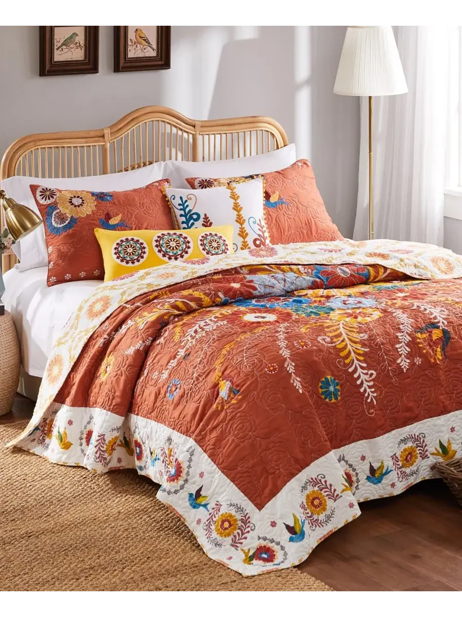 Комплект постельного белья Topanga Bohemian Floral из 5 предметов, размер Full/Queen Greenland Home — изображение 2 из 6