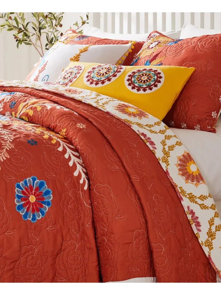 Комплект постельного белья Topanga Bohemian Floral из 5 предметов, размер Full/Queen Greenland Home — изображение 3 из 6