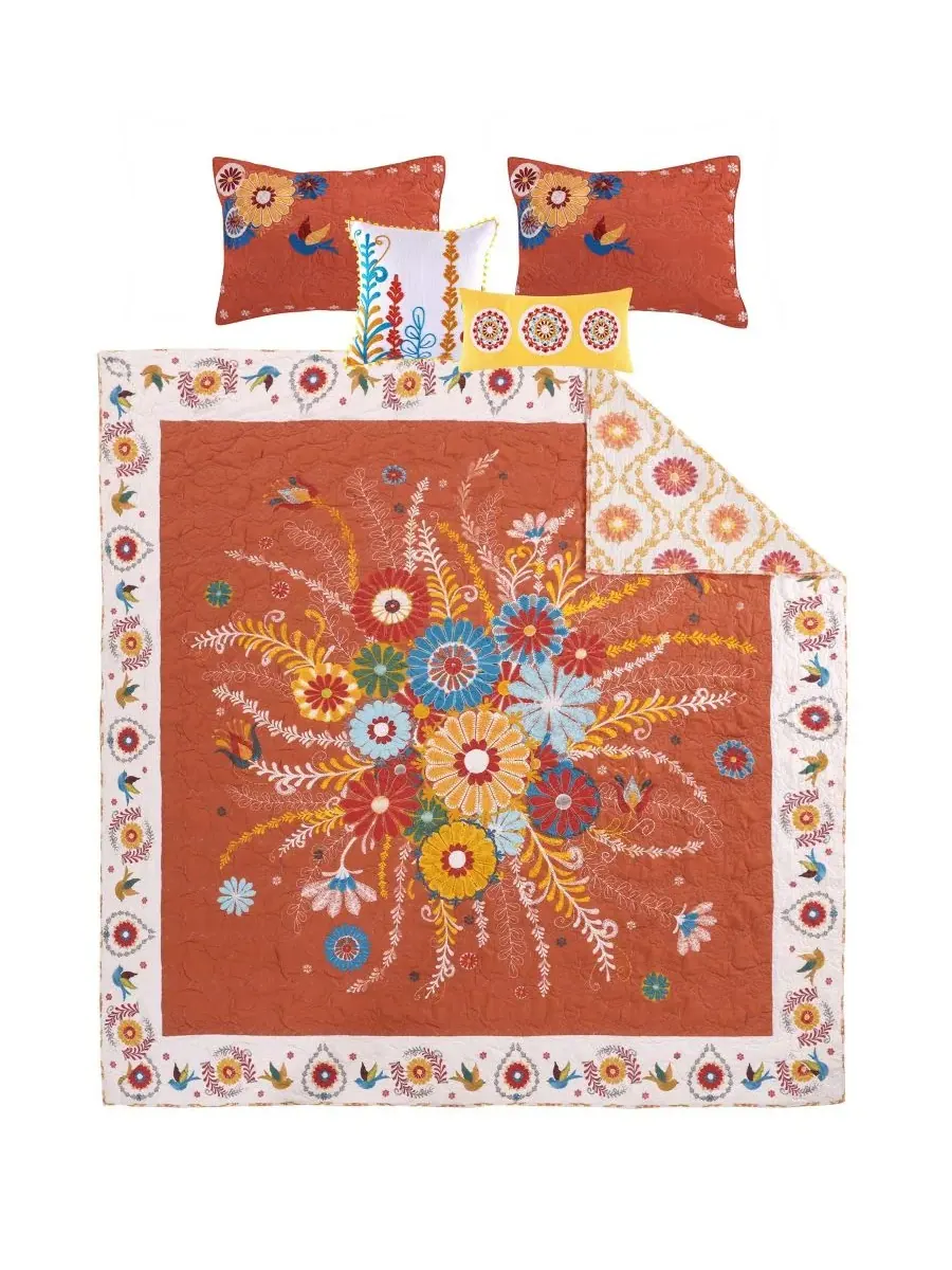 Комплект постельного белья Topanga Bohemian Floral из 5 предметов, размер Full/Queen Greenland Home — изображение 6 из 6
