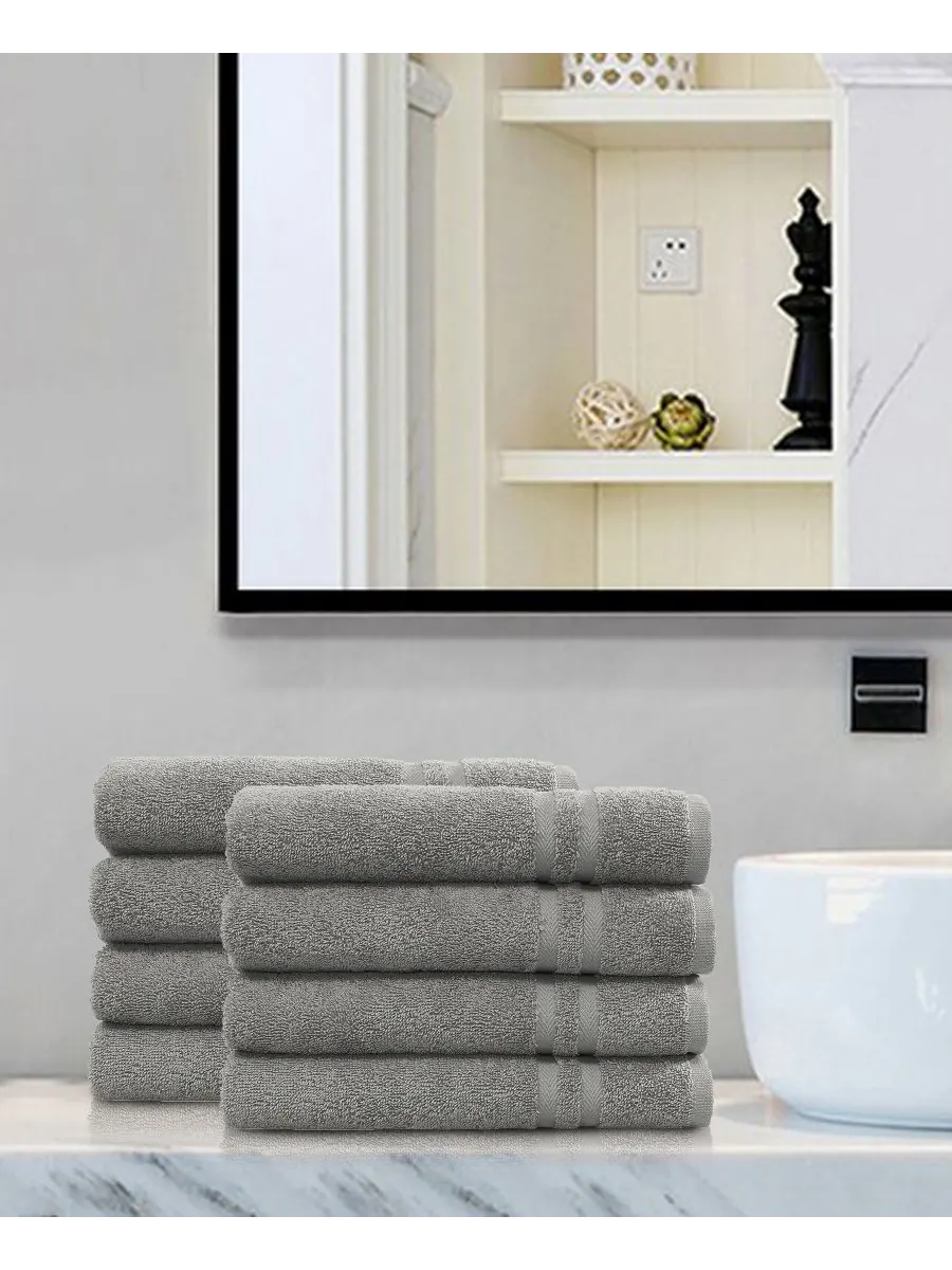 Набор полотенец для рук Denzi, 8 предметов Linum Home — изображение 3 из 3, светлый синий