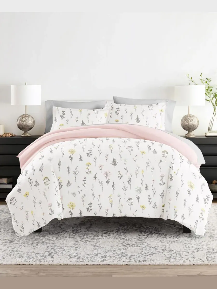 Комплект постельного белья с одеялом и пододеяльником 8 предметов, модель Patterned ienjoy Home