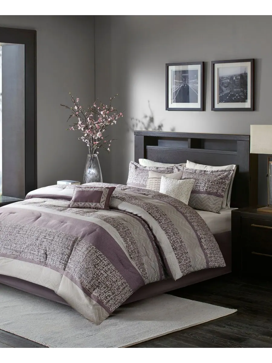 Комплект постельного белья Rhapsody Jacquard из 7 предметов, размер King Madison Park