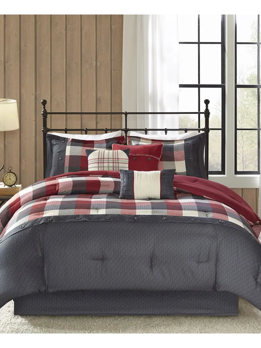 Комплект постельного белья Ridge Herringbone из 7 предметов, размер Queen Madison Park