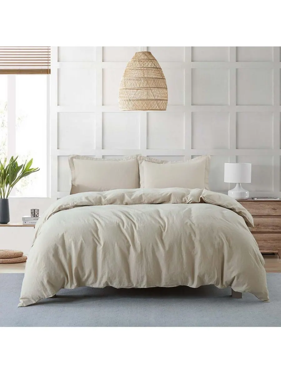 Egyptian Linens Комплект постельного белья из 3 предметов: пододеяльник из предварительно