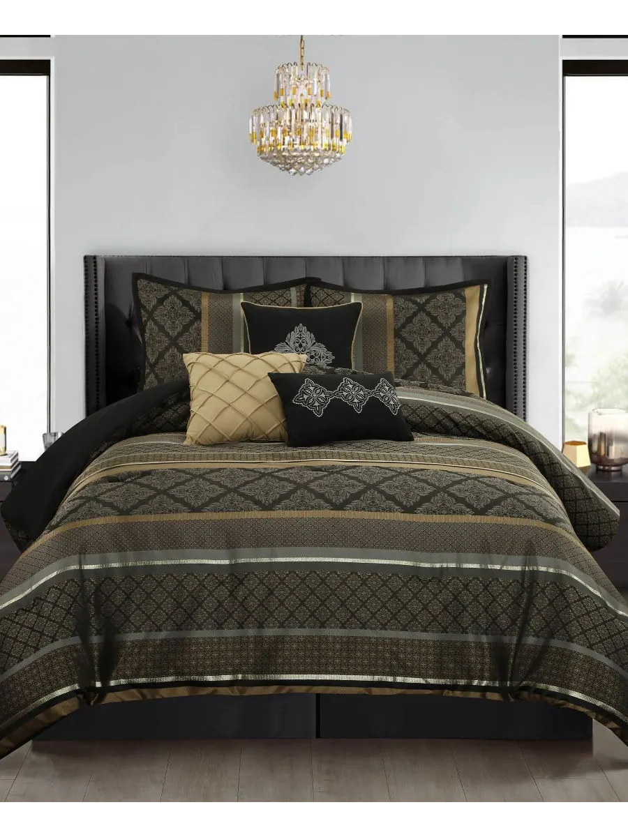 Комплект постельного белья Tefia Jacquard Damask из 7 предметов, размер California King Stratford